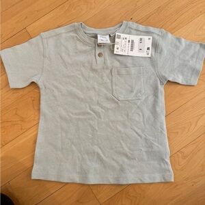 Zara teal Short Sleeve Tee Classic Henley